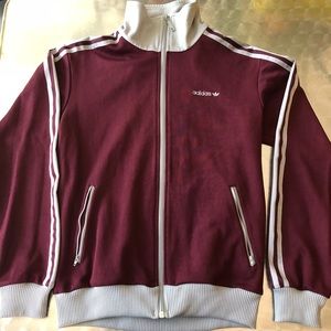 Burgundy rare ADIDAS track jacket